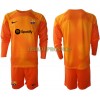 Original Trikotsatz FC Barcelona Torwart Ausweichtrikot 2022-23 Langarm Für Kinder